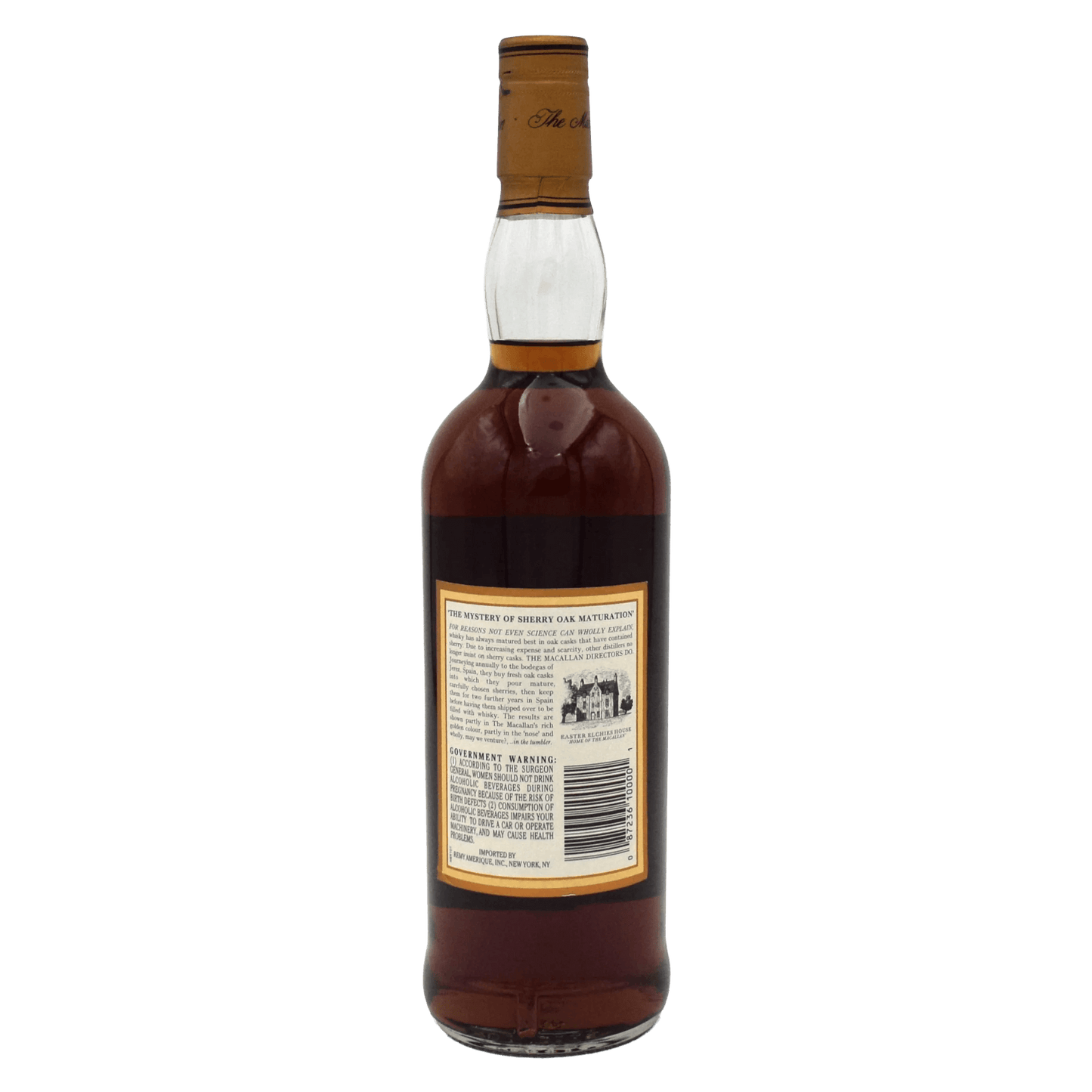 Macallan 12 Year Single Highland Malt Scotch Whisky Whiskystack Bottle back