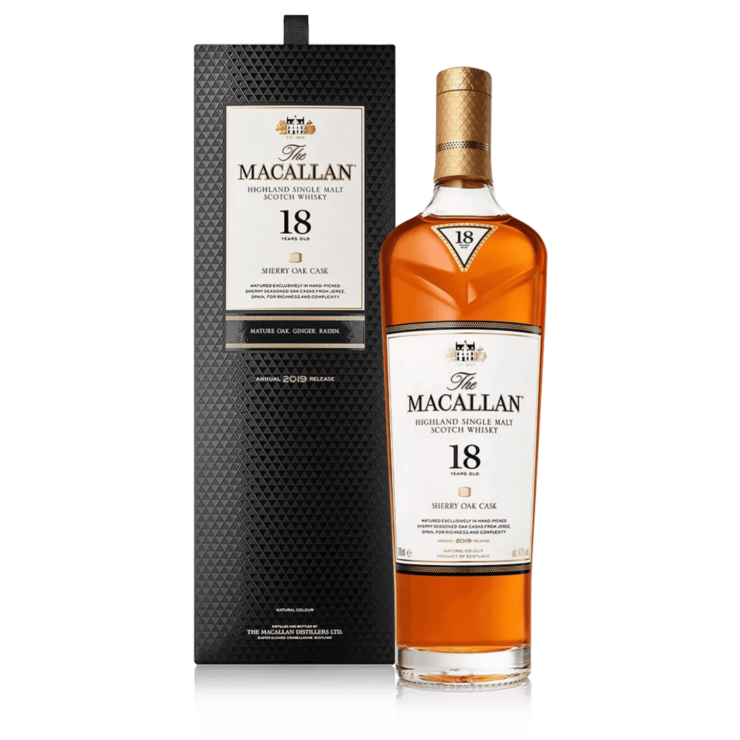 Macallan 18 Years Old Sherry Oak 2019 Flaske og Box