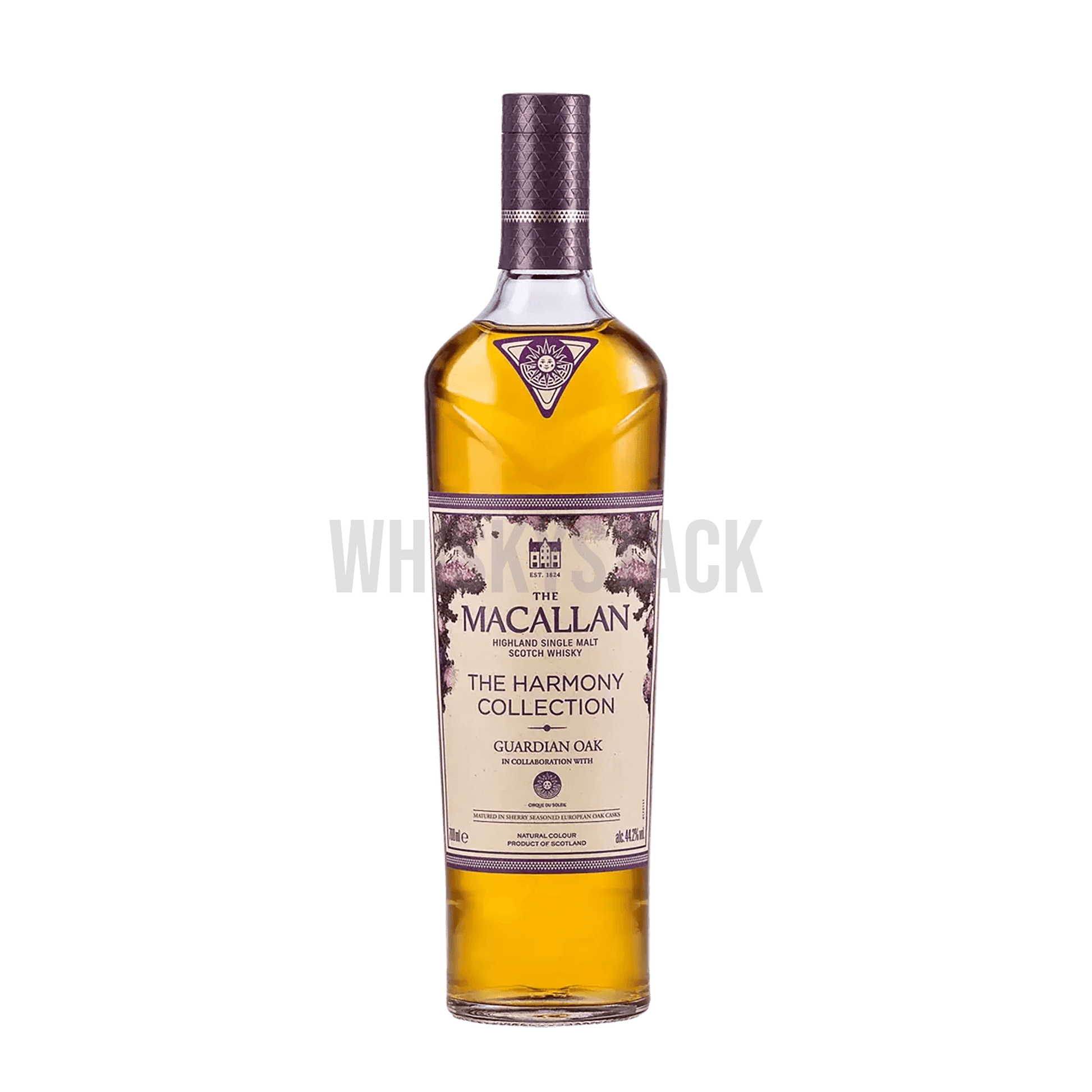 Oplev The Macallan Harmony Collection Guardian Oak, en luksuriøs single malt whisky med noter af frugt, chokolade og egetræ. Perfekt til samlere og whiskyentusiaster.