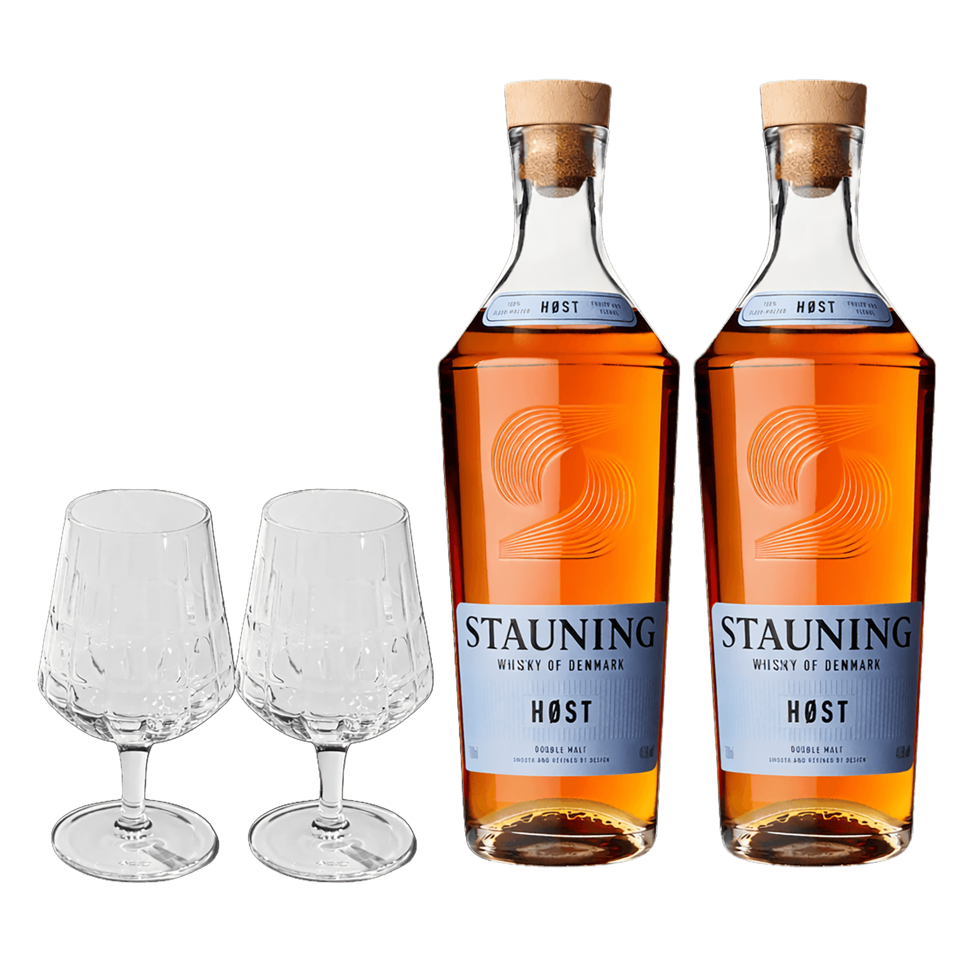 Stauning Høst – 2 Flasker + 2 The Bullet Whiskyglas