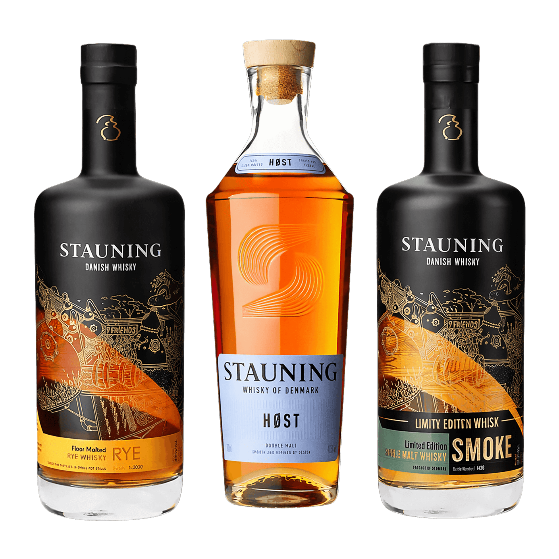 Stauning Whisky Pakken – Høst, Rye og Smoke i Enestående Selskab